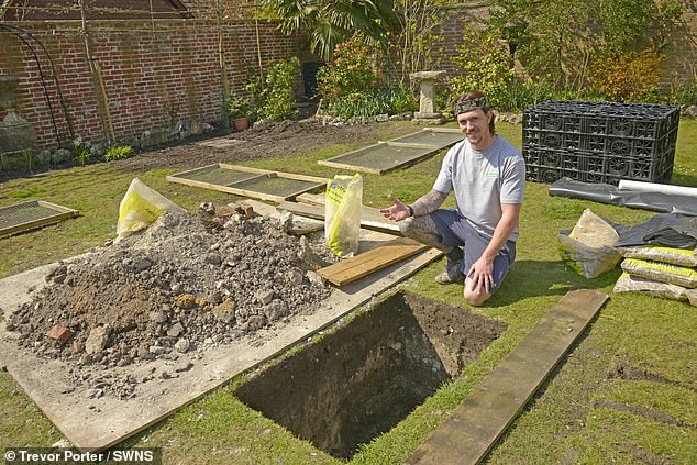 Builder Robbie Kearney made the grim find while building a patio in the garden of the family home