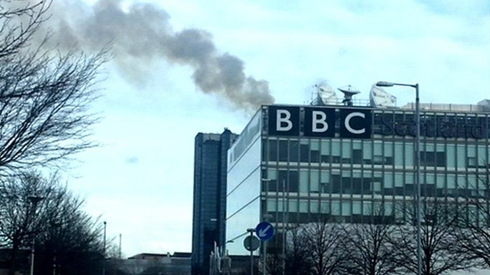 BBC Scotland HQ at Pacific Quay evacuated after fire