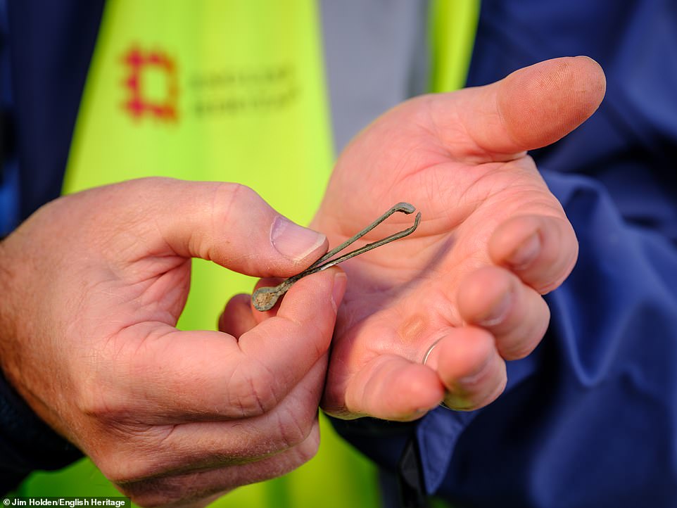 Roman tweezers were among the other new finds during an excavation of the Richborough Roman Fort site near Sandwich