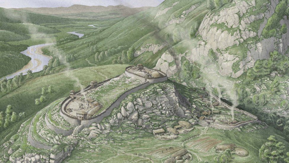 Artist's impression of hillfort