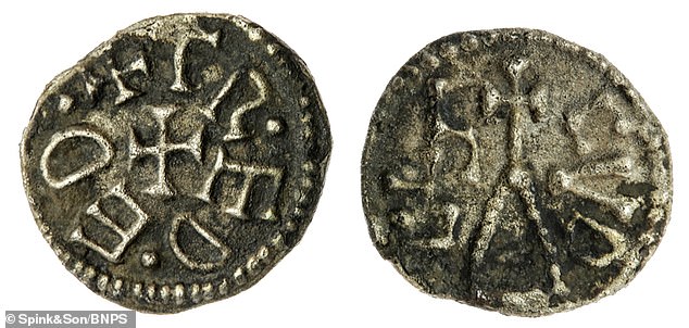 Edmund said the collection of coins, such as this sceat which sold for £1,320, 'is the most important collection of early Anglo-Saxon coins ever to come to market'