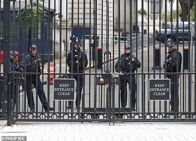 Many years of terrorism of various kinds led first to tinny metal barriers and then to the elaborate and embarrassing baronial gates, guarded by scowling men with tommy-guns, which now protect our Premier from the people