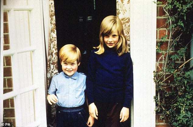 Pictured: Lady Diana with her younger brother as children at Althorp House. Since the death of his father, John Spencer, Earl Spencer has been the custodian of the Althorp estate
