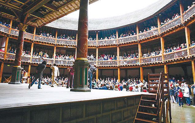 Sarah points out that Stonehenge has a total diameter ¿ some 30 metres ¿ which is almost exactly the same as Shakespeare¿s Globe (pictured), a very similarly thatched building