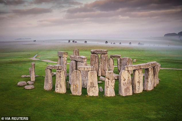 Landscape architect Sarah Ewbank believes Stonehenge (pictured) once had thatched roof