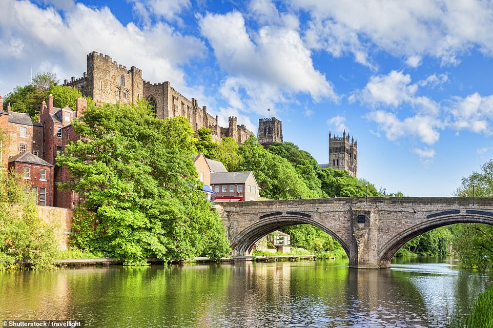 The Daily Mail's Jo Kessel enjoyed a serene walk along the River Wear, which loops around the cathedral