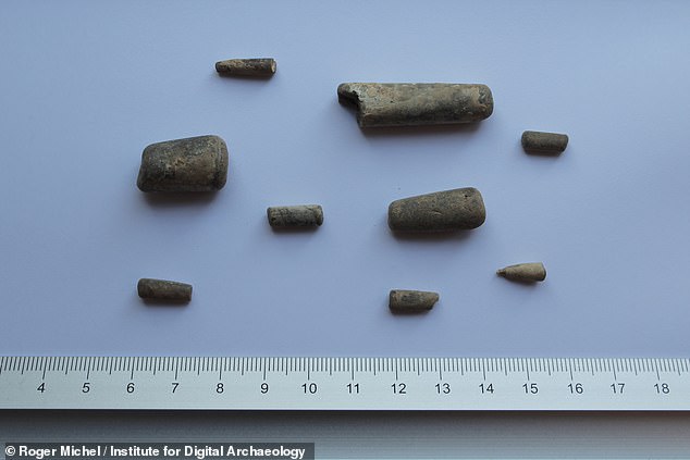 Whilst they have not yet found evidence of Olletorp itself, they did find an ancient rubbish tip – called a midden – which, along with the shells, also contained pieces of worked antler (pictured) and flint