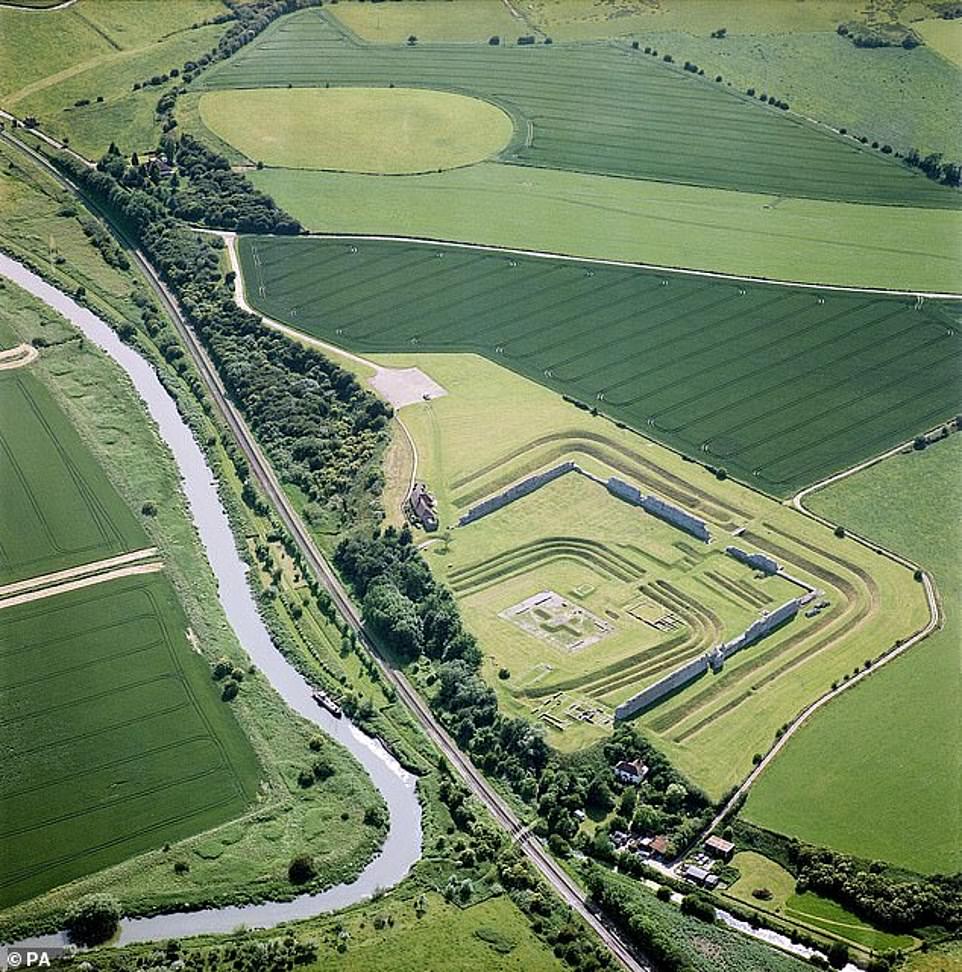 It is now thought the amphitheatre at Richborough (pictured), north of Sandwich, may have been built early in the Roman period in the 1st century AD and became defunct by the 3rd century