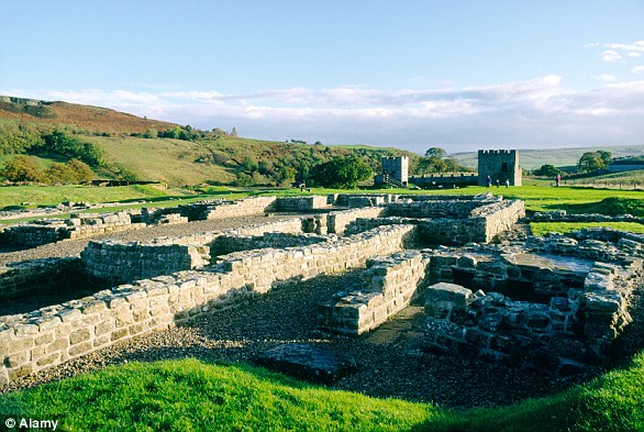 The Vindolanda Roman fort on Hadrians Wall, Northumberland. Soldiers stationed there guarded the Roman road from the River Tyne to Solway Firth The Vindolanda Roman fort on Hadrians Wall, Northumberland. Soldiers stationed there guarded the Roman road from the River Tyne to Solway Firth