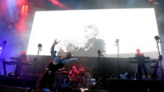 Depeche Mode performing live