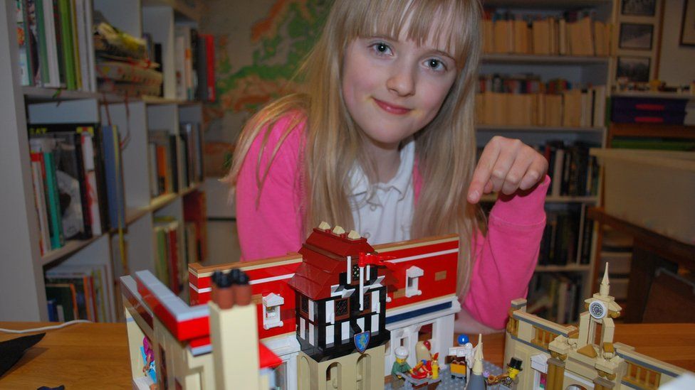 Matilda Webb with Lego Matilda Webb with Lego