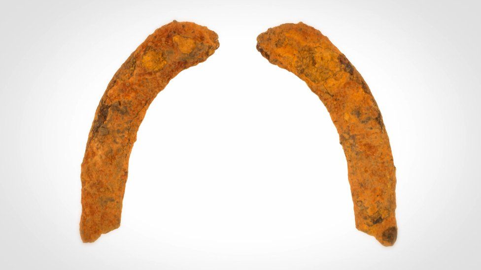 English Civil War horseshoe heel plate English Civil War horseshoe heel plate