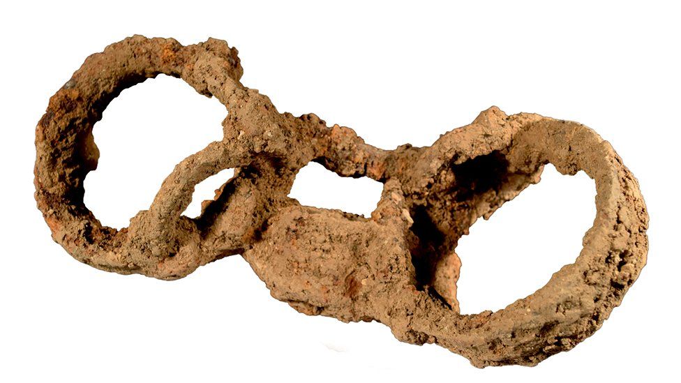 Iron fetters from Great Casterton Iron fetters from Great Casterton