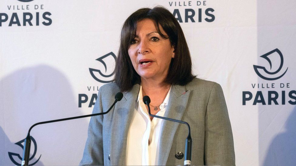 Paris Mayor Anne Hidalgo speaks during a press conference on 1 March 2021