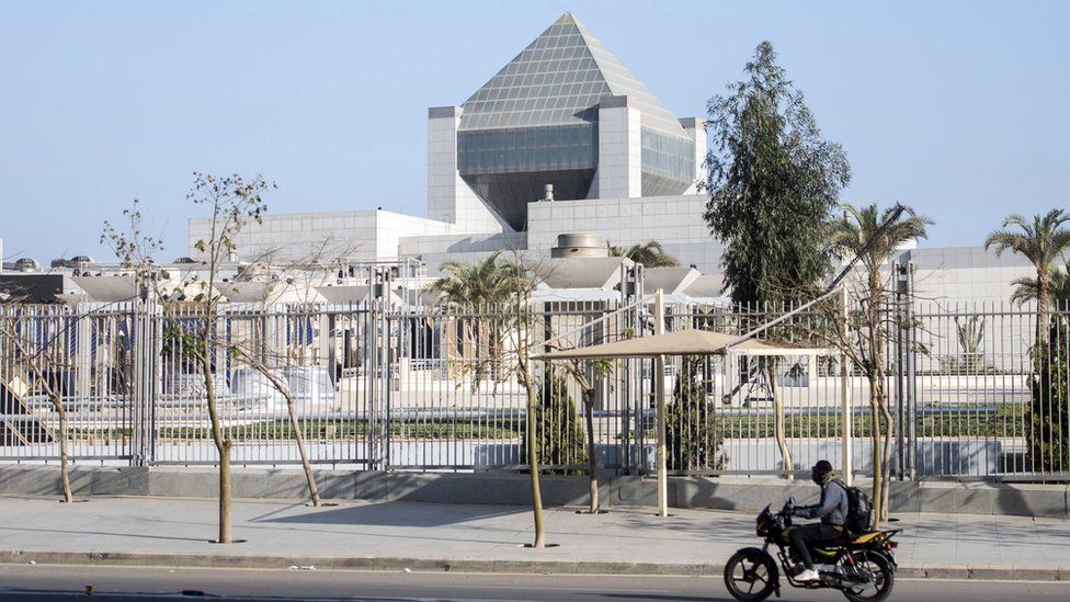 A view of the National Museum of Egyptian Civilisation, Cairo, Egypt, 2 April 2021