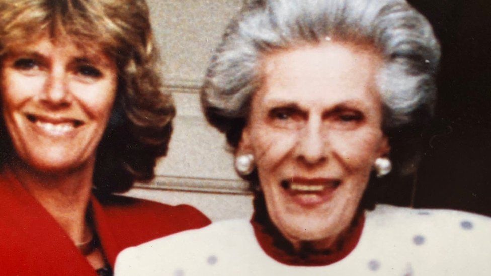 Camilla, the Queen Consort with her mother