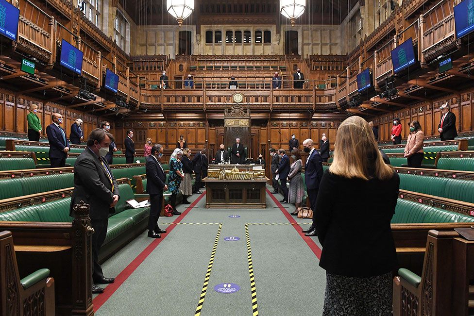 MPs stand in silence in the House of Commons